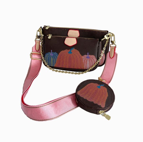 Высококачественная дизайнерская модная сумка-мессенджер, сумка через плечо, мужские и женские сумки, кошелек из трех частей, сумка-мессенджер, подарочная коробкаL8816