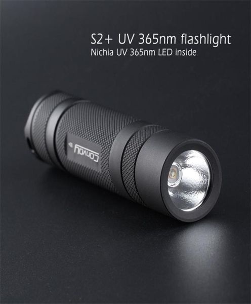 Konvoy S2 UV 365nm LED El feneri Nichia LED yan floresan ajan detectionuva 18650 Ultraviyole El Feneri 2208126732817