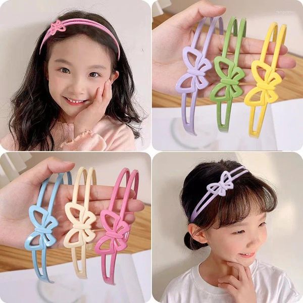 Acessórios de cabelo 20pcs bonito borboleta crianças bandana dentes de plástico multicolor bandas moda festa diária desgaste