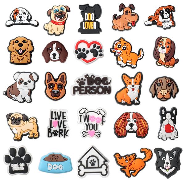 Charms Hund Schuhdekoration Verschiedene niedlich Für Schuhe Welpe Haustier Charm Kinder Adts Liebhaber PVC Zubehör Clog Sandalen Party Favors Geschenke D Otvid