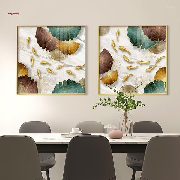 Wandleuchten Modern Art Square Led Indoor Malerei Hängelampe Geeignet für Wohnzimmer Veranda Studie Dekoration