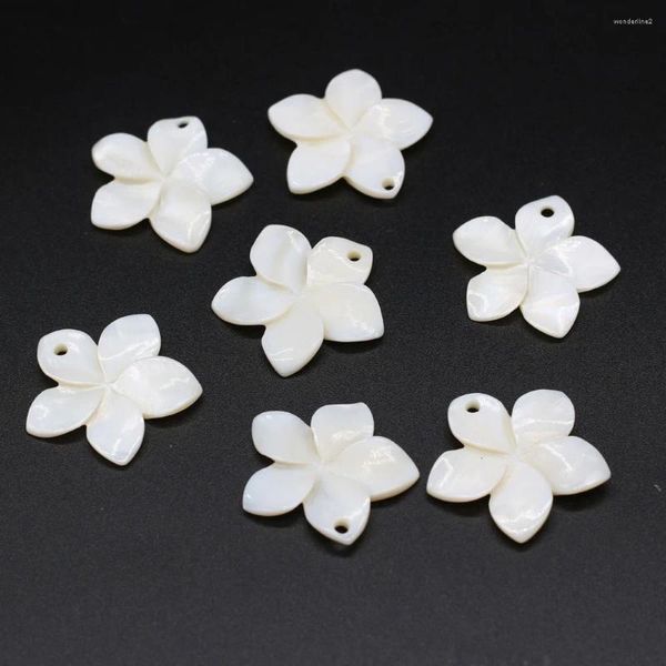 Anhänger Halsketten Natürliche Muschel Blume Fünfzackigen Stern Perle Charms Für Schmuck DIY Halskette Zubehör Machen 25x25mm