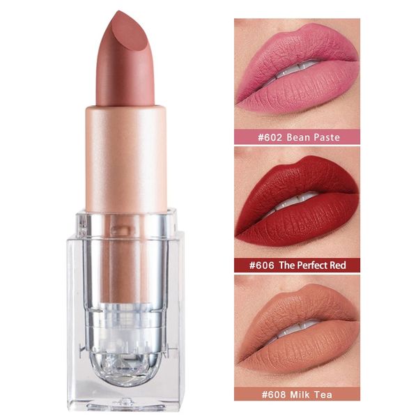 Handaiyan Neue Make-Up 12 Farbe Matte Lippenstift Kristall Vierkantrohr Lippenstift Nude Bean Paste Xiaoice Lump Lip Stain Frau