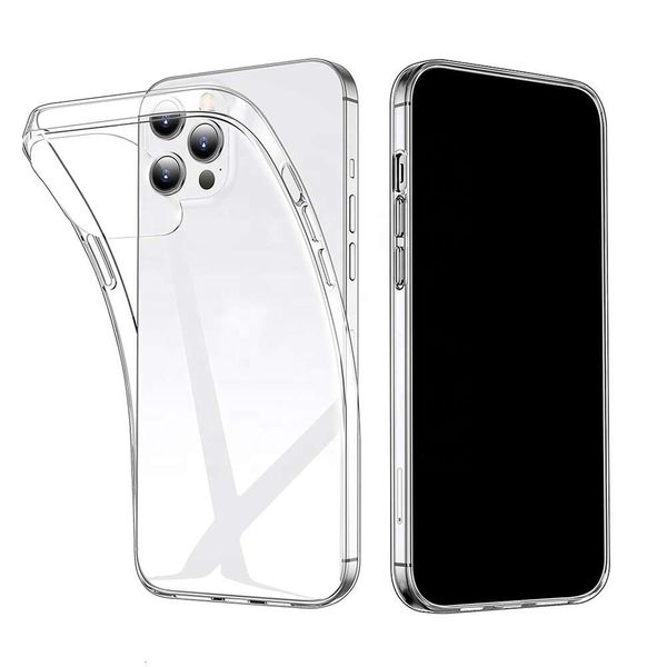 Großhandel Telefon für iPhone Transparent 15 14 13 12 11 x 8 7 Hülle TPU Ultradünner Schutz Soft Slim