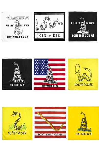 Gadsden-Flagge, 9 Stile, direkt ab Werk, ganze 3 x 5 Fuß (90 x 150 cm) Don039t Tread On Me Tea Party Rattle Snake Banner U5330344