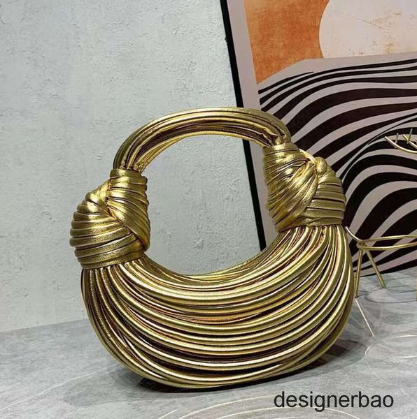 Designer Tote Noodle bag Borsa in vera pelle Borse da donna Borse intrecciate a mano Hobo tirato annodato Argento Oro da sera