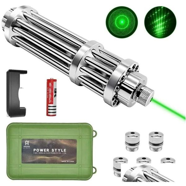 Ponteiro laser atacado caça lasers verdes de alta potência foco ajustável caneta queima 532nm 500 a 10000 metros lazer 017 alcance 22051 ottuw