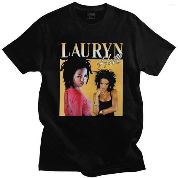 Erkekler Tişörtleri Vintage Lauryn Hill gömlek Erkekler Kısa Kollu Pamuk Sokak Giyin