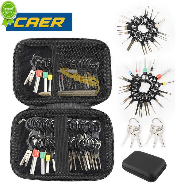 Kit de ferramenta de remoção de terminal de carro com saco de armazenamento saco de armazenamento conector de fio elétrico pino extrator extrator Reparador de teclas de reparo