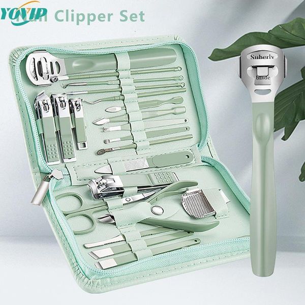 Маникюр ногтей набор 4pcs22pcs hail Art Cutter педикюр ножницы для ногтей набор инструментов для ногтей набор для маникюра педикюр Dead Skin Severover с кожаным корпусом 230425