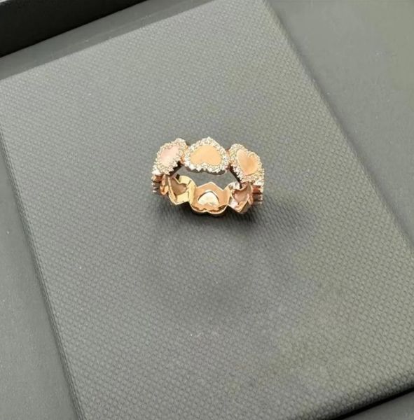cuore d'amore anelli cinesi per donne fascino perla eleganti cuori rosa anelli di diamanti emozione dito moissanite anello di gioielli firmati