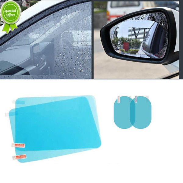 Espelho retrovisor de 2/4pcs do carro traseiro do carro Anti-Fog Filme de vidro da janela lateral pode proteger sua visão que dirige em dias de chuva