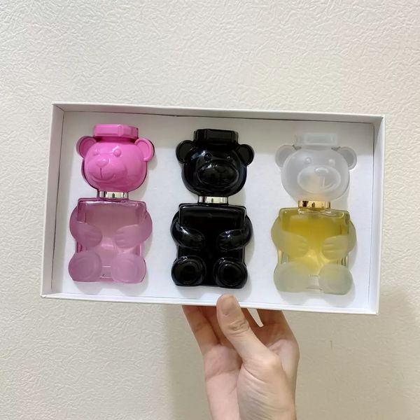 Tasarımcı Teddy Bear Toy 2 Boy Parfüm 3 Parçalı Şişeler Başına 30ml Set Uzun Kalıcı Koku Güzel Koku Köln Eau De Parfum 624