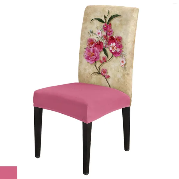 Cadeira cobre flor planta aquarela retro capa conjunto cozinha jantar estiramento spandex assento slipcover para banquete festa de casamento