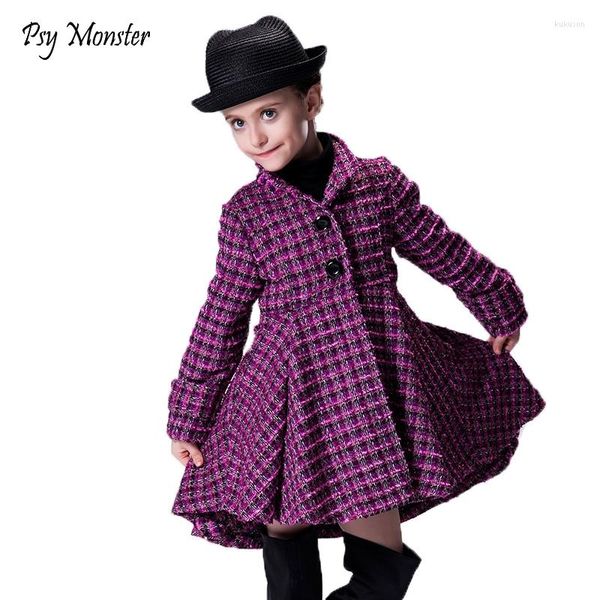 Jackets School Girls Windsooove Children Brand High Quality Plaid Overs Coats Blouson Enfant Kids Girl Outerwear