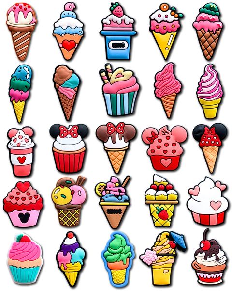 Charms Ice Cream Croc Für Clog Schuhe Dekoration Süßigkeiten Lebensmittel Zubehör Kinder Mädchen Party Favor Drop Delivery Oteku