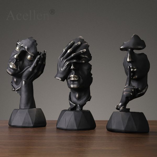 Oggetti decorativi Figurine Pensatore in resina di alta qualità Scultura Modello in miniatura Arte Artigianato Ornamenti Decorazione della casa Accessori Regalo Europeo 230425