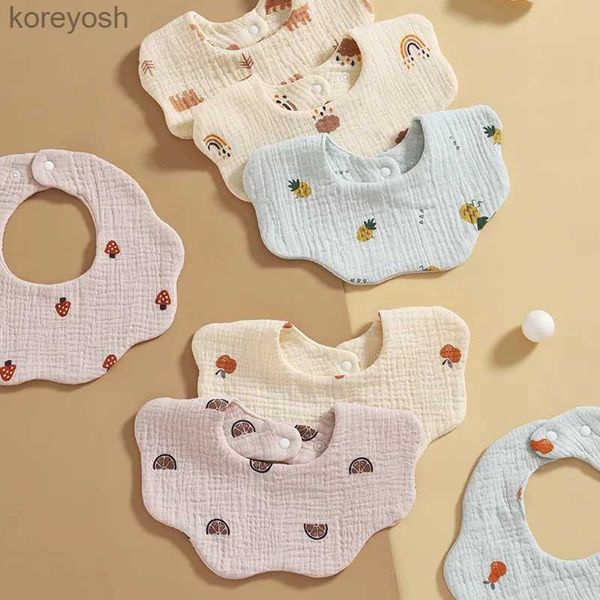 Önlükler Bürek Bezleri Muslin Bebek Önlükleri 360 Derece Döndürme Gezgül Kid Bandana Bezi Yumuşak Yenidoğan Bebek Tükürük Havlu Besleme Eşyaları Toddler BBL231125