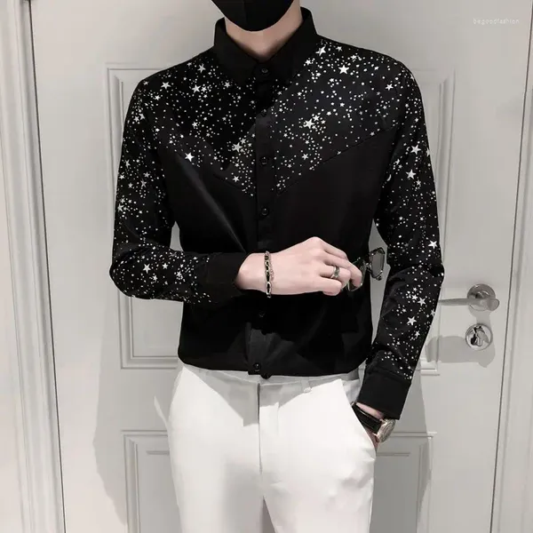 Männer Casual Hemden Sommer Diamant Dünne Lange ärmeln Mode Einfache High Street Shirt Männer Tops Jacken Männliche Kleidung