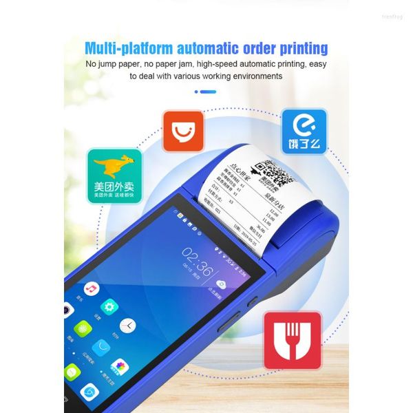 Terminale PDA Android 8.1 POS portatile con supporto mobile per stampanti termiche Bluetooth Touch 3G 4G Wifi Bluetooth Loyverse