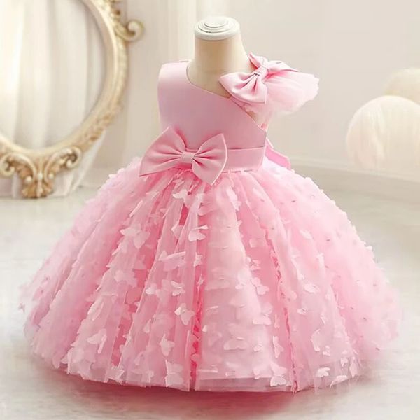 Mädchen Kleider 06T Baby Kleid Schmetterling Geburtstag Party Mädchen Prinzessin Pailletten Tüll Blume Weihnachten Jahr Abend 231124