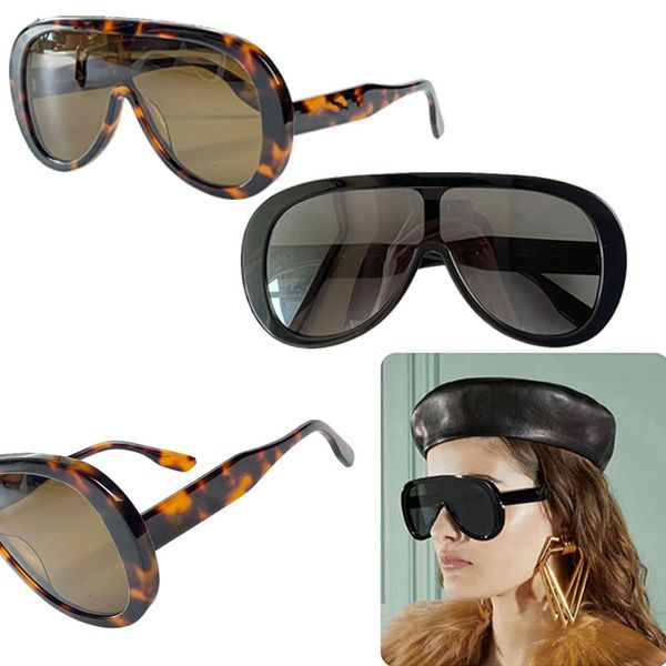 Occhiali da sole da donna con maschera oversize 1175 Montatura in acetato tartarugato Occhiali da donna firmati Occhiali da sole stile La mode UV400 Occhiali protettivi Con custodia in velluto