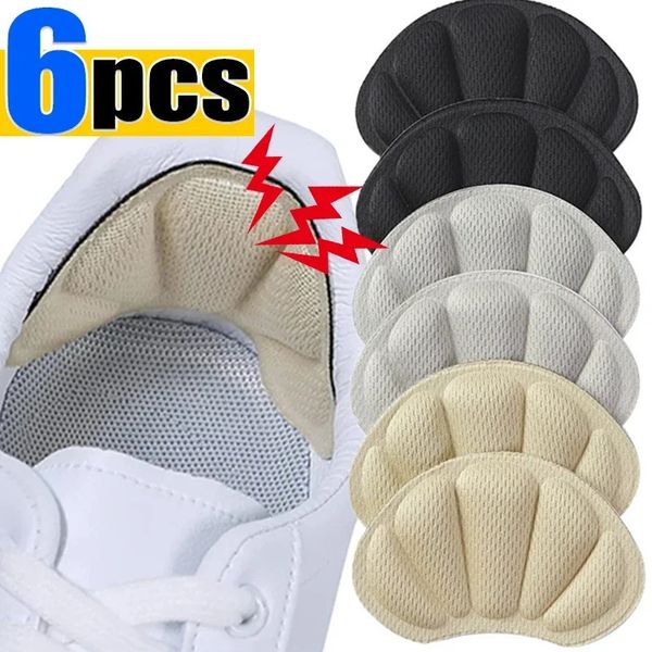 Acessórios de peças de sapatos 6 peças palmilhas remendo almofadas de calcanhar para sapatos esportivos alívio da dor antidesgaste almofada de pés protetor de tamanho ajustável adesivo traseiro palmilha de almofada 231124