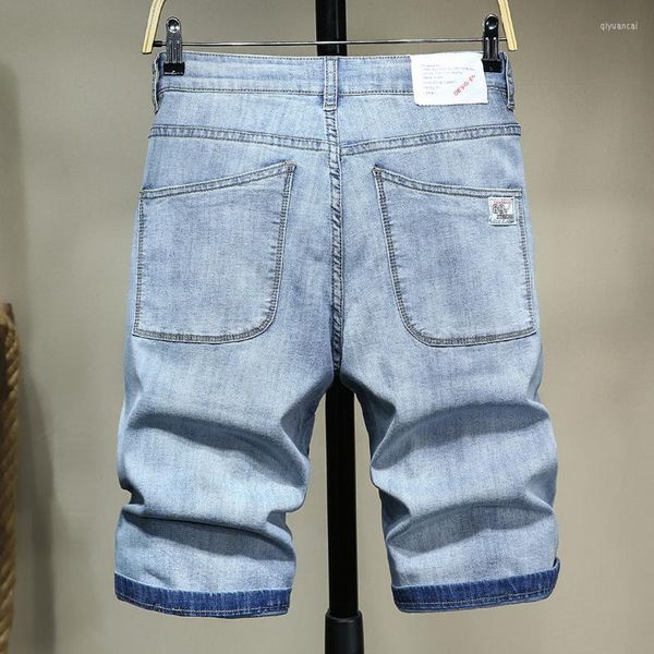 Shorts masculinos de verão fino de jeans de jeans solto plus size 7xl 6xl 5xl 4xl cintura elástica Harlan maré 42 44 46