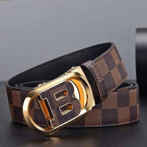 Belt Designer Belt Luxusqualität Herrengürtel Kopfschicht Cowide Herrengeschäft Echtes Ledergürtel Mitteljugend High End Automatic Schnallenhose Herrengeschenk