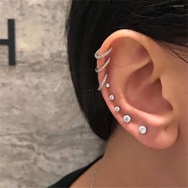 Ohrstecker Kristall Ohrstecker Für Frauen Knorpel Piercing Geometrische Persönlichkeit Schlange Stern Mond Schmuck