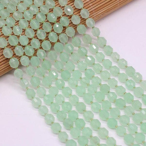 Perlen, die Naturstein-Halbedelsteine runde facettierte grüne Chalcedon-Perle verkaufen, die DIY Halsketten-Armband-Größe 8mm Geschenk macht