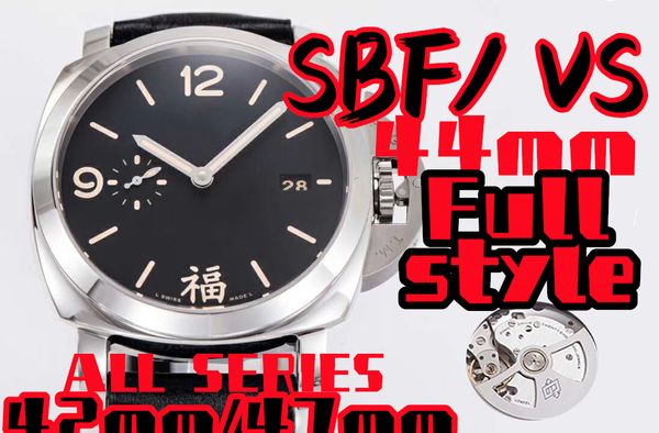 SBF / VS Luxus-Herrenuhr Pam498 V2, 44 mm, alle Serien, alle Stile, exklusives P90-Uhrwerk, es gibt 42, 47 mm andere Modelle, 316L Feinstahl