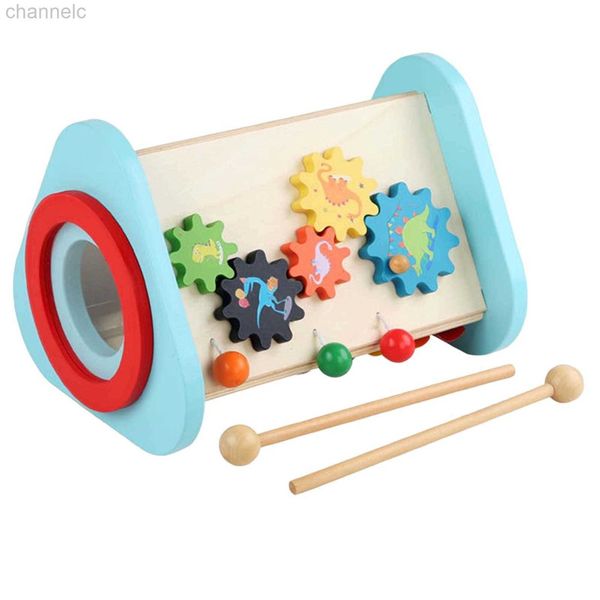 Batteria Percussioni 5 in 1 Strumenti giocattolo con 2 bacchette Baby Musical per bambini