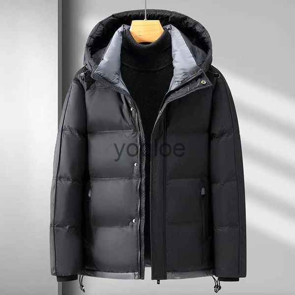 Piumino da uomo Parka 2023 nuovo arrivo giacca invernale 80% piumino d'anatra bianca moda uomo addensare caldo parka cappotto con cappuccio maschio full size M-5XL J231125