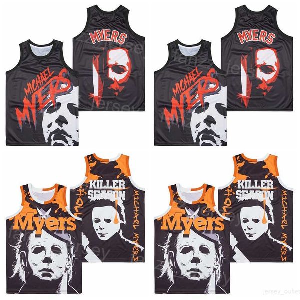 Filme Michael Mike Mike Myers Jerseys Basketball Killer Season Stitch para fãs de esportes equipes da faculdade Retro Pullover High School Breatable Team camisa Hiphop Top/High