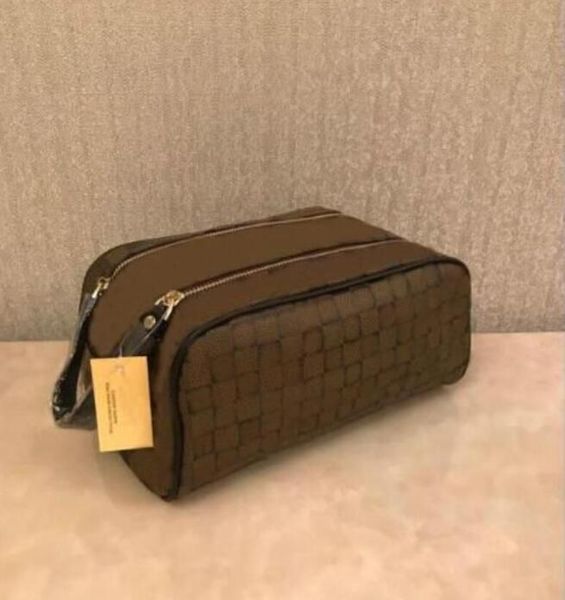 Designer duplo zíper homens viajando saco de toalete mulheres lavar grande capacidade sacos cosméticos bolsa de higiene pessoal sacos de armazenamento casos bolsas