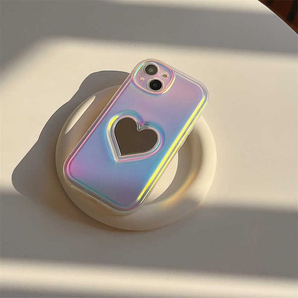 Estojo de telefone bonito 3D Love Heart da Ins para iPhone 13 Pro Max 12 11 Pro 12Pro 13Pro 11Pro Max Luxo Capa de TPU transparente galvanizada AA220326