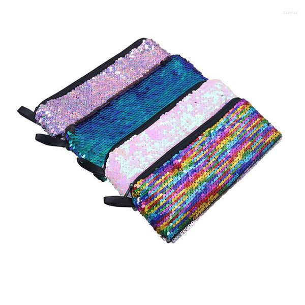 Pcs Sequin Pencil Case Flash Magic Pen Bag School Supplies Girl Handbags Sundries Cosmetic Multi-function