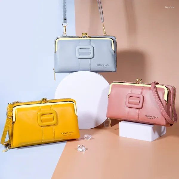Abendtaschen Koreanische Version Nischendesign Clip für Damen Mini Handy Umhängetasche Schulter Großhandel Geldbörsen