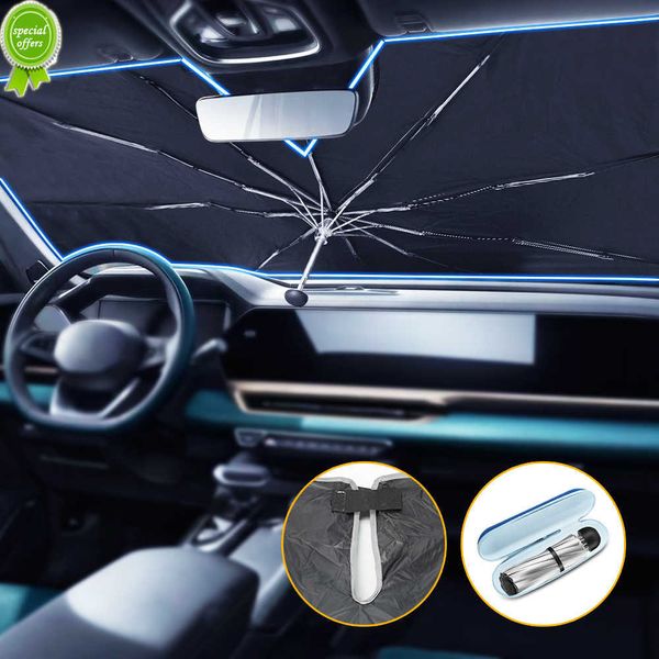 Auto pieghevole Paradone Ombrello Ombrello Auto Fronte Finestra Coperchio Sun Visor con scatola di archiviazione