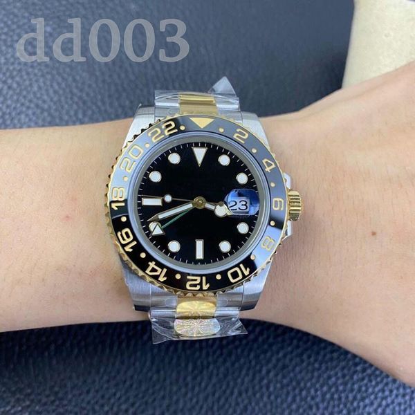 Designer AAA assiste masculino de alta qualidade GMT II Luminous Montre de Luxe Black Dial 41mm 126710 Moda Sapphire Bioceramic Watch Suits Decorative SB006 C23