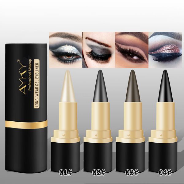 Su Geçirmez Eyeliner Krem Mat Hızlı kuruyan göz astarı Tek Zengin Eyeliner Kalem Makyaj Kozmetikleri