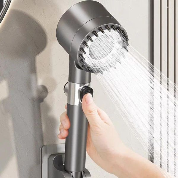 Conjunto acessório de banho 3 modos cabeça de chuveiro de alta pressão chuveiro de uma chave massagem de água com filtro acessórios de banheiro