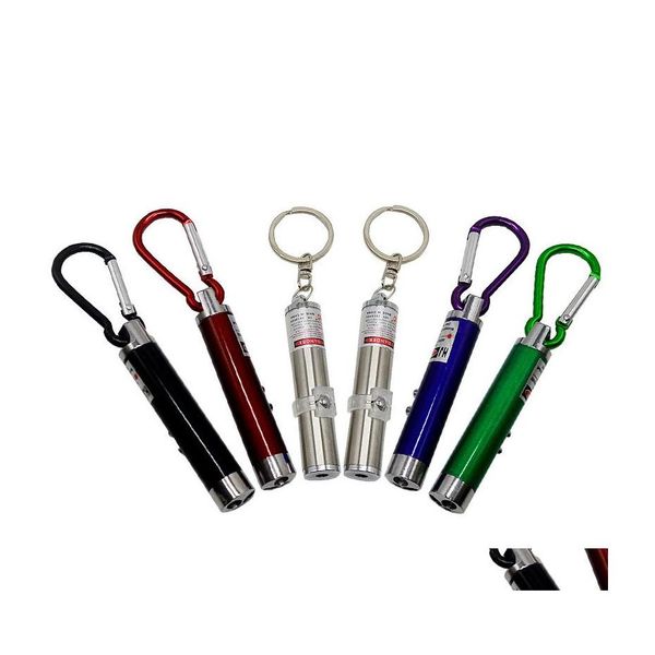 Laserpointer Mini 3in1 LED-Lichtzeiger Schlüsselanhänger Taschenlampen Taschenlampe Gelddetektor 6 Farben Tropfenlieferung Elektronik G Dh3Mn