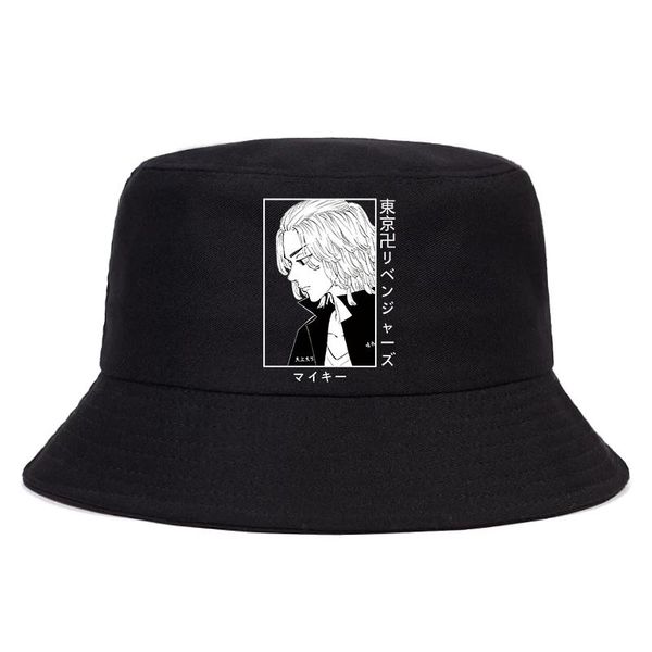 Berets Tokyo Revengers Summer Hat Women Men Men Panama Bucket Cap