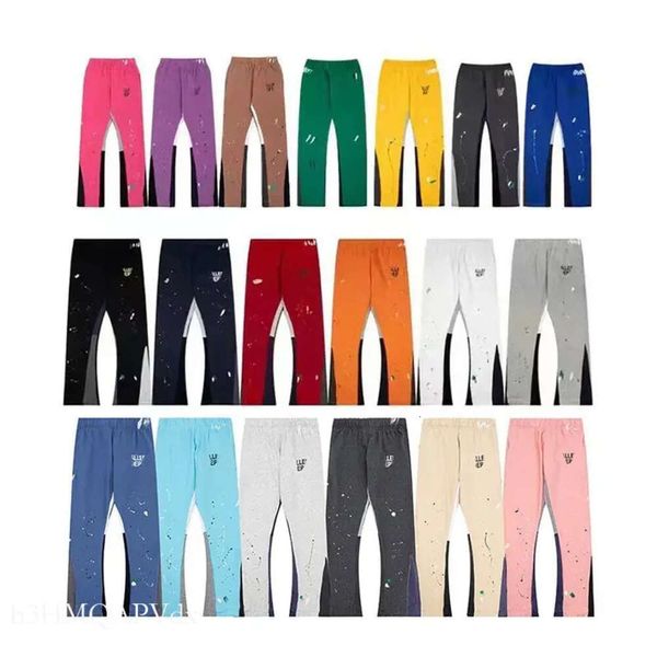 Galleryes Dept Mens Calças Galleryes Sweatpant Mens Designers de Luxo Calças Homens Calças Studios Red Flare Pants Sweatpants Homens Jogger Moda 8630