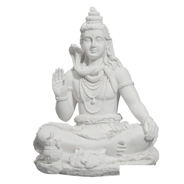 Objetos decorativos estatuetas vilead 20cm shiva estátua hindu ganesha vishnu buda estatueta decoração de casa sala escritório decoração índia oth4t