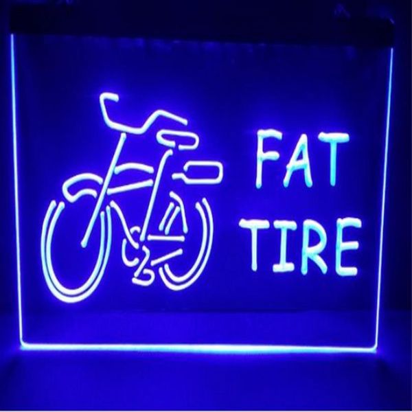 Логотип Fat Tire New Beer Bar Pub светодиод.