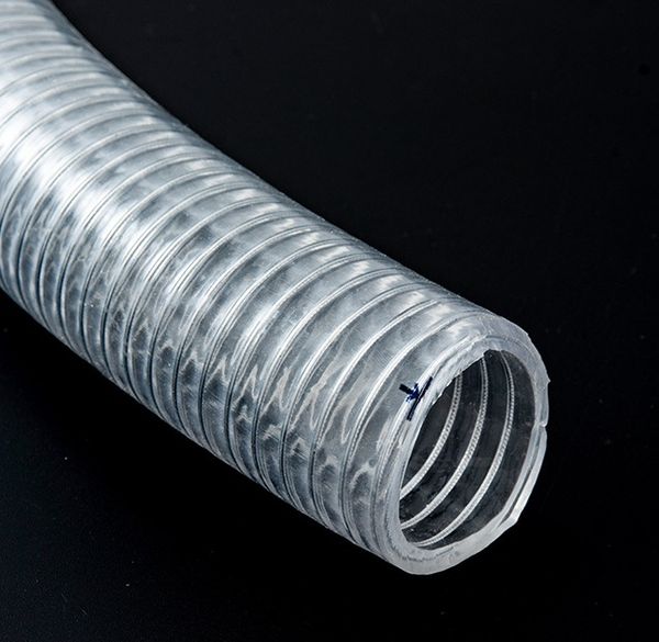 Tubi Tubo flessibile in filo di acciaio PVC ispessito tubo rinforzato in acciaio trasparente in plastica resistente alla pressione