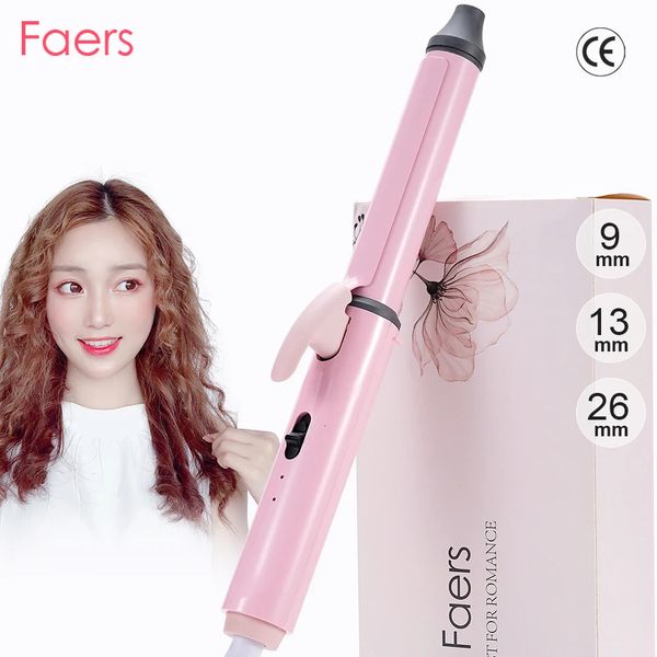 Curling Irons Modelador de Cabelo 9mm / 13mm / 26mm Cerâmica Curling Iron Flower Cone Lã Ondas de Cabelo Rolo Aquecimento Rápido Elétrico Moda Ferramentas de Estilo de Cabelo 231124